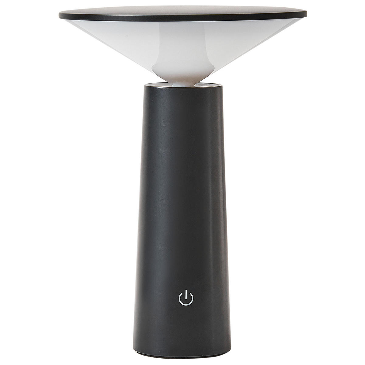 LED-TISCHLEUCHTE Schwarz Levira - Schwarz, Metall (14/14/19cm) - Beliani