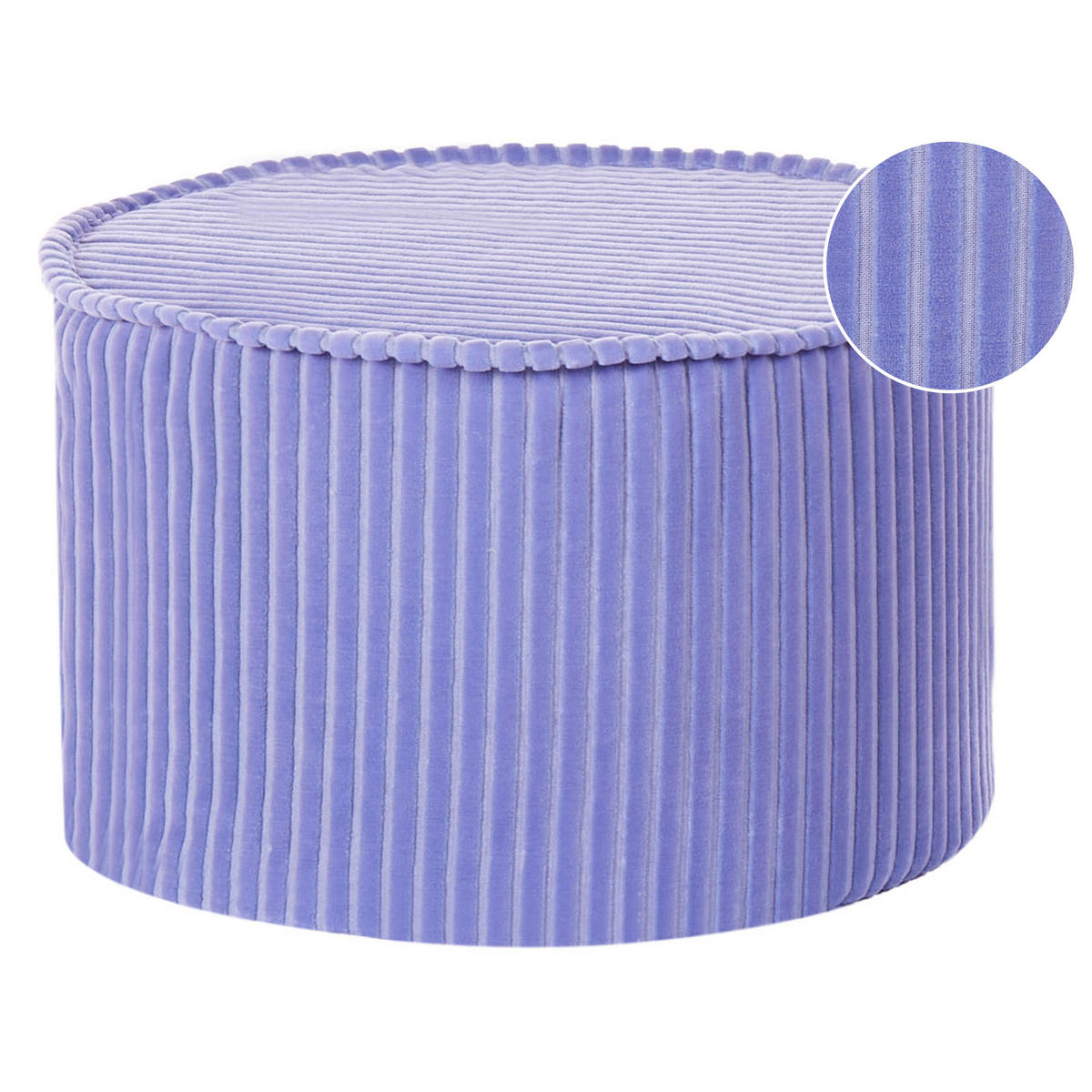 POUF Hellviolett Zikria - Violett, Textil (40/25/40cm) - Beliani