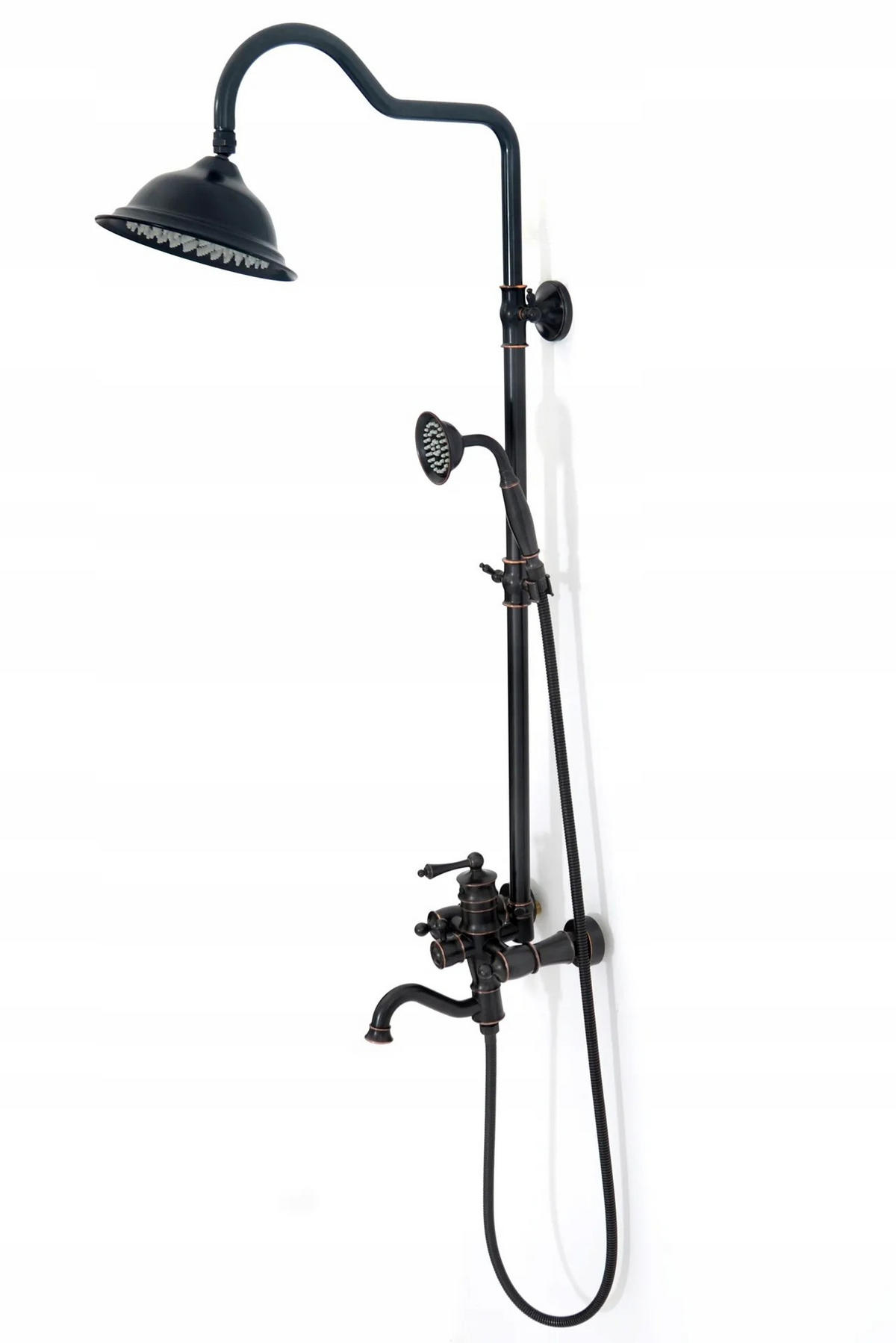 DUSCHSET Rea Vintage Black - Schwarz, Metall (20.5/137/46.5cm) - REA