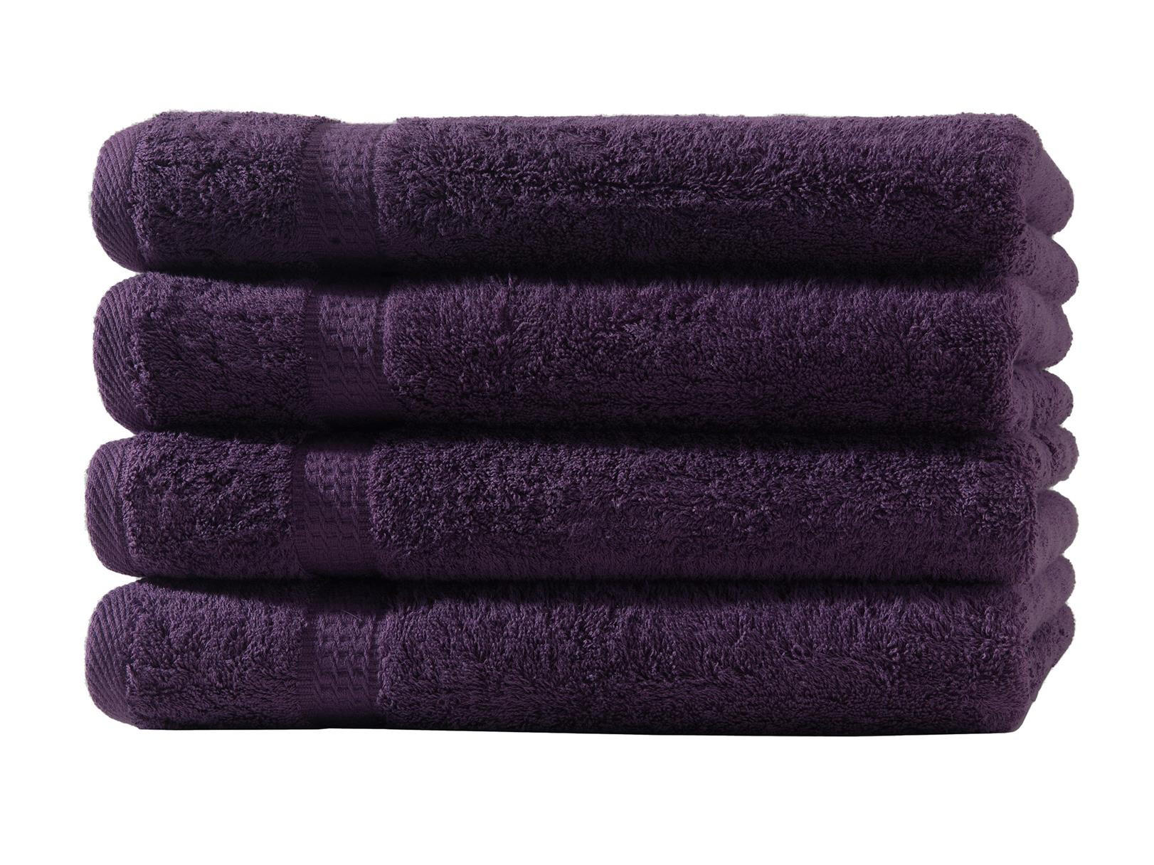 HANDTUCH 50x100 cm Frottier Handtücher im 4er Set aus 100% Baumwolle, Lila 500g/m2 - Lila, Textil (50/100cm) - Carpe Sonno