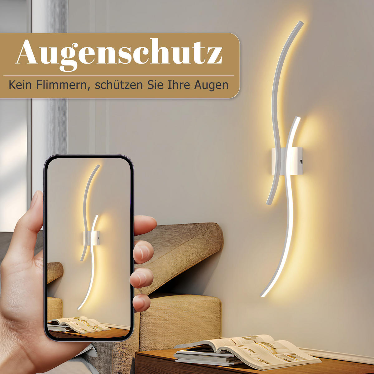 LED-WANDLEUCHTE Hellor 101.5/13.5/4.9 cm - Weiß, Metall (13.5/4.9/101.5cm) - ZMH