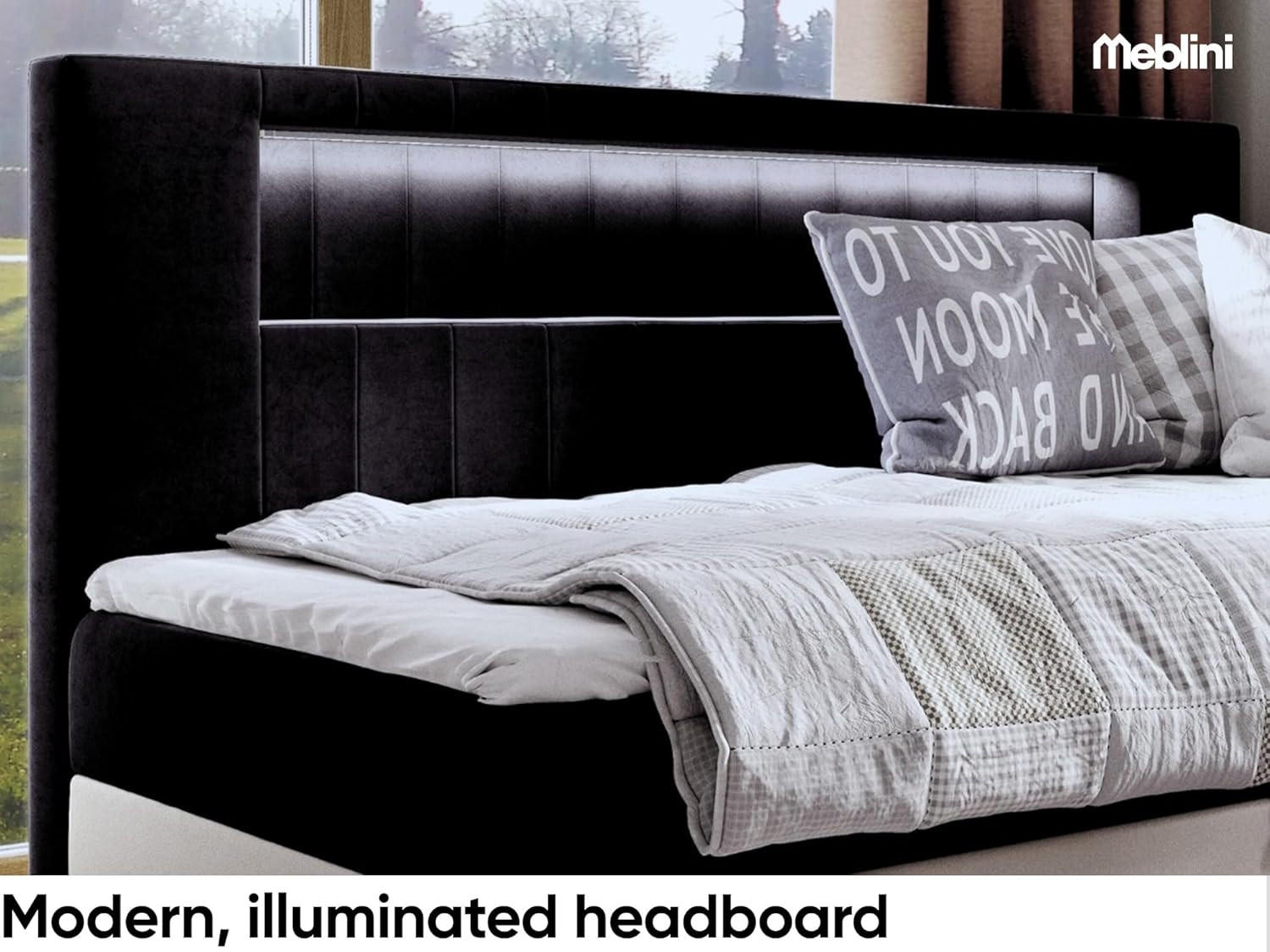 Thumbnail - Meblini Kinderbett, Schwarz, Weiß, Holzwerkstoff, 101x201 cm, Kinder- & Jugendzimmer, Kindermöbel, Kinderbetten, Kindere...