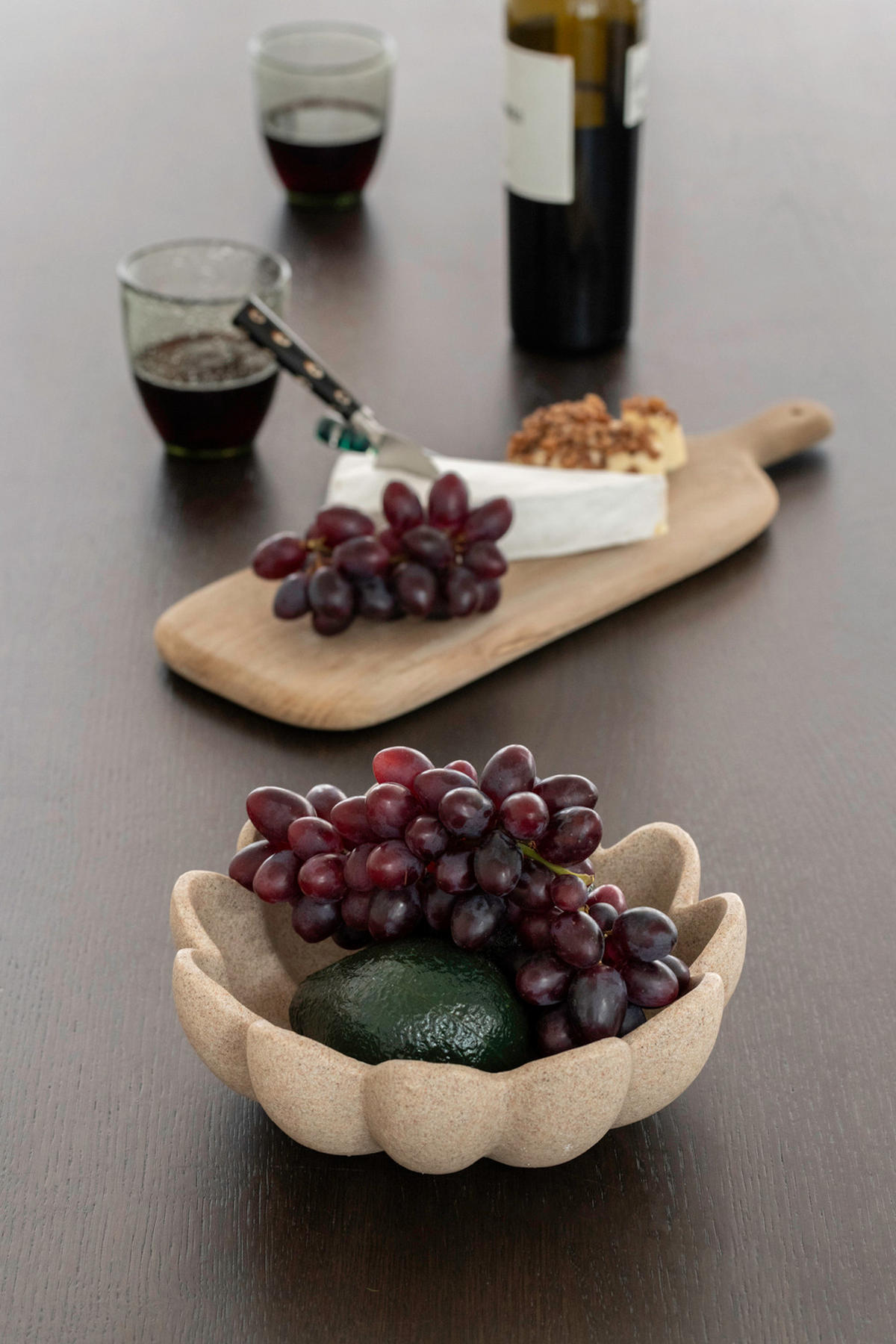 SCHALE Bowl Flor Braun 21.4/21.4/7.4 cm - Braun, Kunststoff (7.4cm) - Present Time