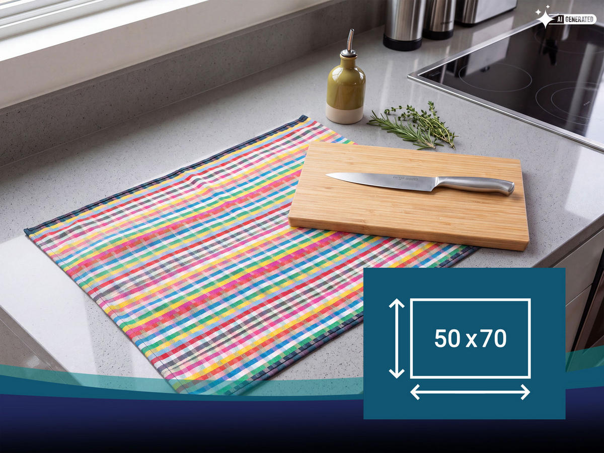 GESCHIRRTÜCHER, 5er-Set, 50x70 cm, 100% Baumwolle, bunt - Multicolor, Textil (50/70cm) - Zollner