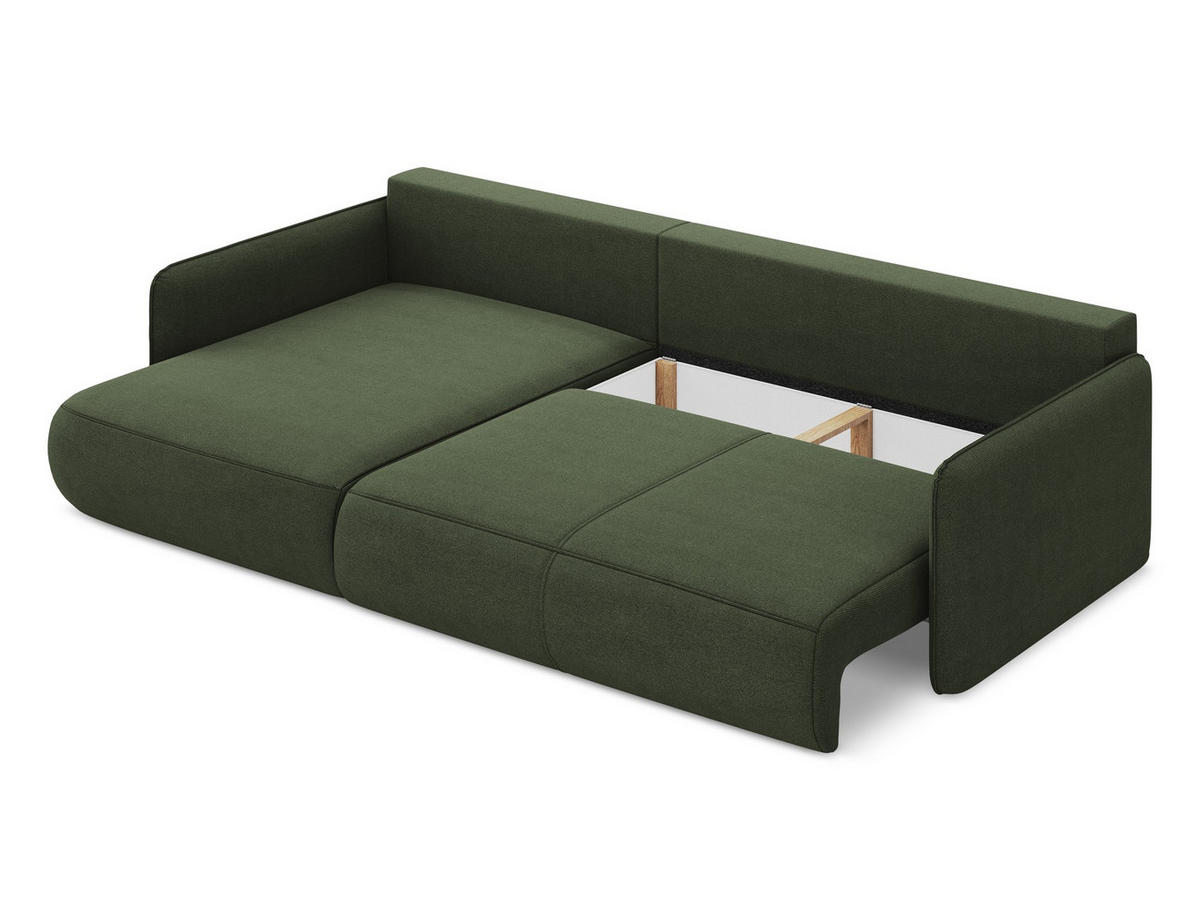 ECKSOFA mit Schlaffunktion Strukturstoff Stoff Blau - Blau/Blaugrau, Kunststoff/Textil (240/148cm) - Makamii