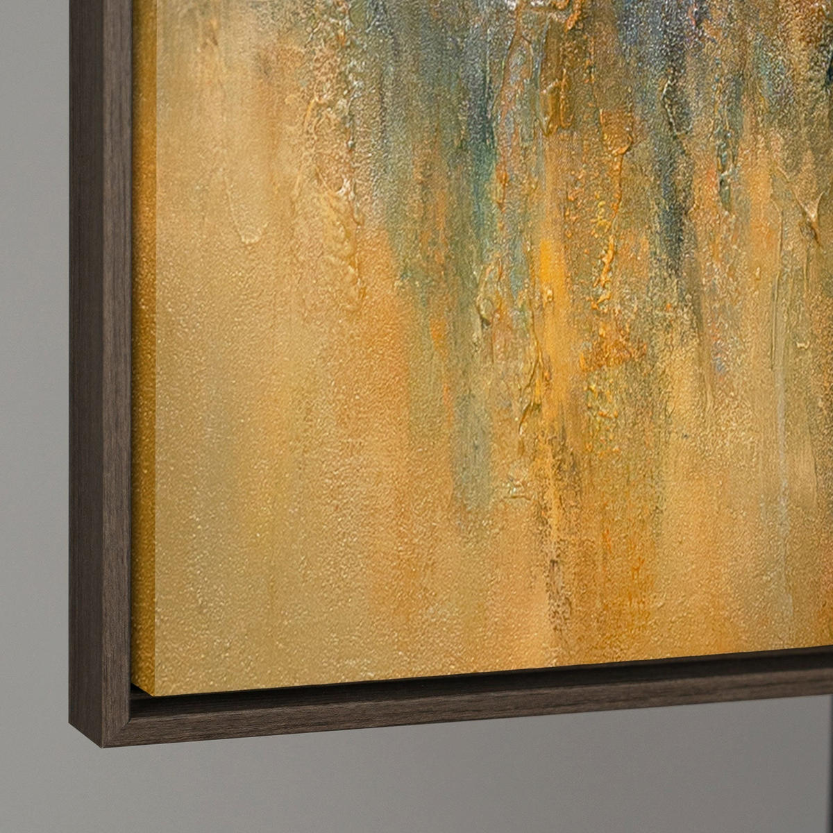 GEMÄLDE Goldener Weite Schattenfugenrahmen Grau 140x100 cm - Grau, Holz (140/100cm) - YS-art gallery