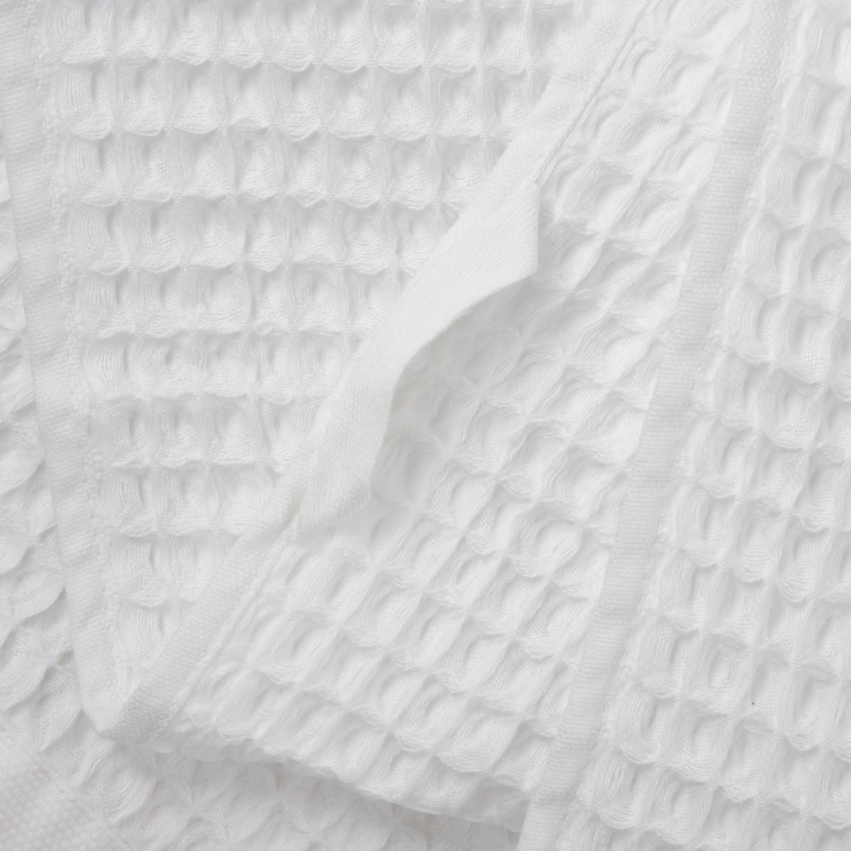 BADETUCH Vaffel weiß 70/130 cm - Weiß, Textil (70/130cm) - Homla