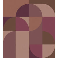 FOTOTAPETE Kreise im Bauhaus-Stil 2.5 x 2.79 m - Lila, Papier (250/279cm) - ESTAhome