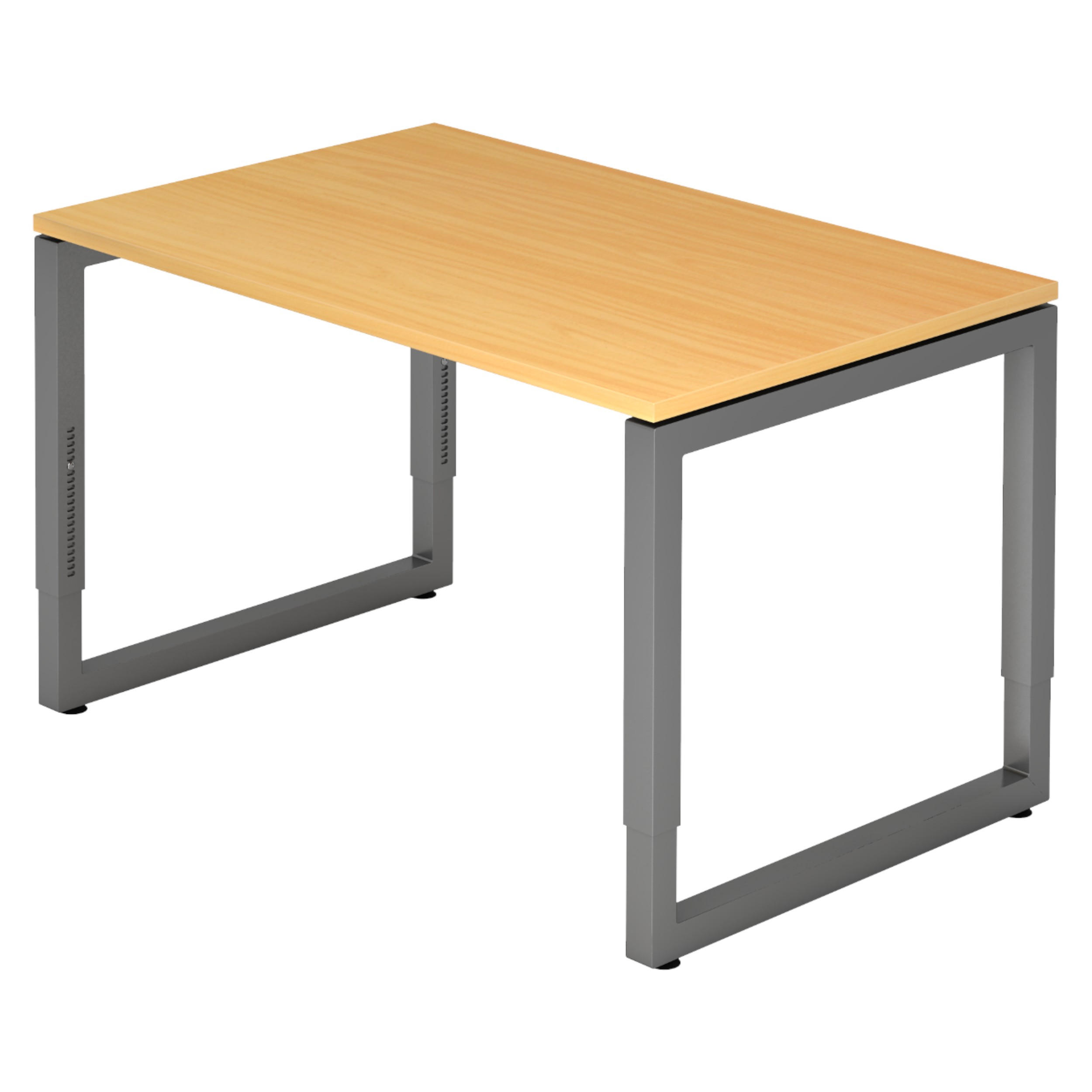SCHREIBTISCH Serie-R 80/120/74 cm in Buchefarben/Graphitfarben - Buchefarben/Graphitfarben, Holzwerkstoff (80/120/74cm) - bümö