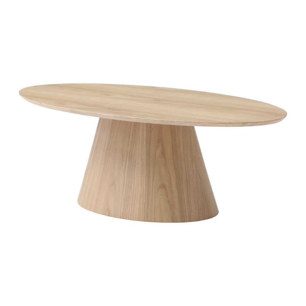 Thumbnail - Vente-Unique Couchtisch, Hellbraun, Holz, Uni, Oval, 60x40x120 cm, Wohnzimmer, Wohnzimmertische, Couchtische