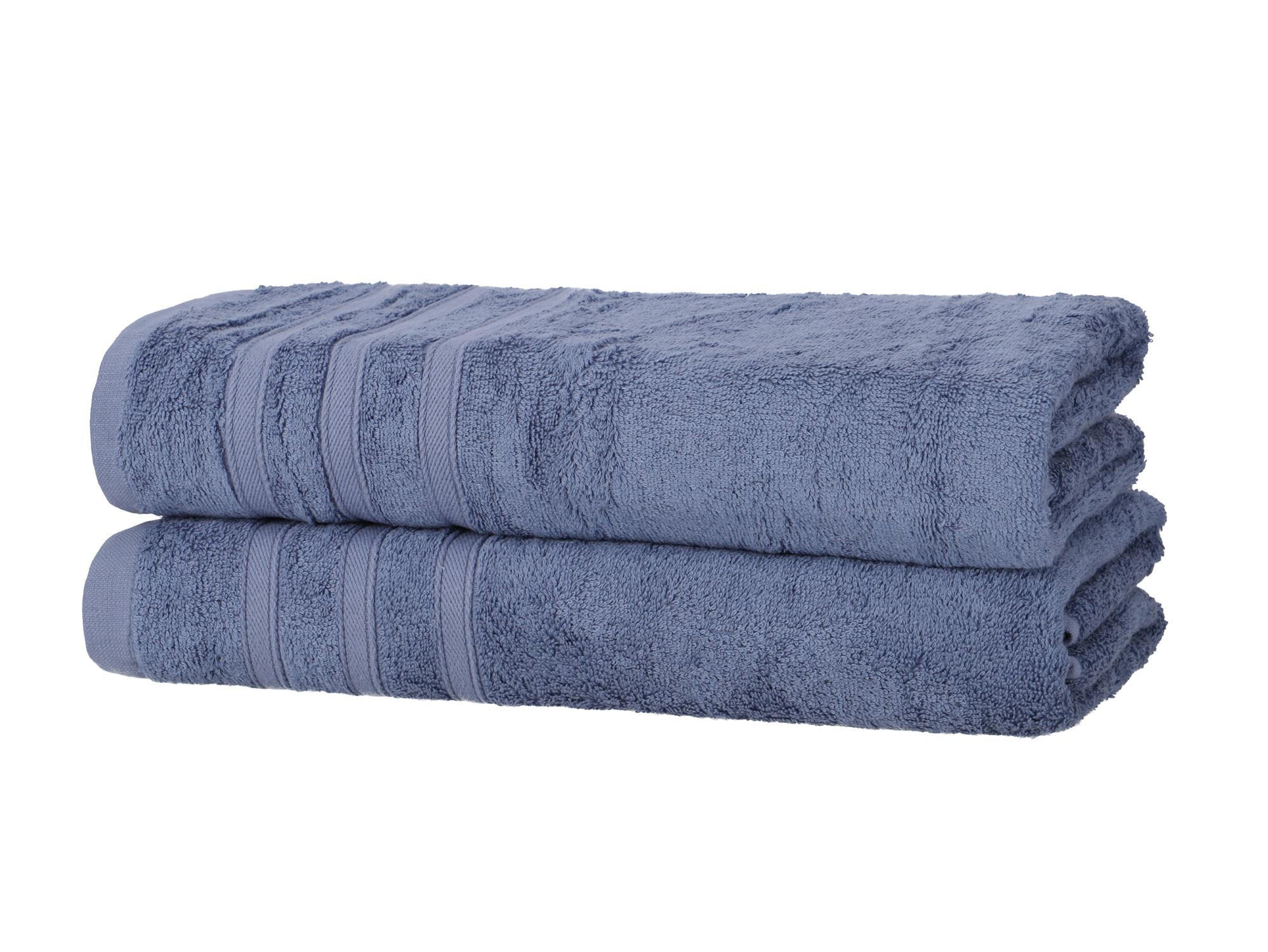 DUSCHTÜCHER 70x140 cm 450g/m2 im 2er Set, Duschtuch Blau - Blau, Textil (70/140cm) - Carpe Sonno