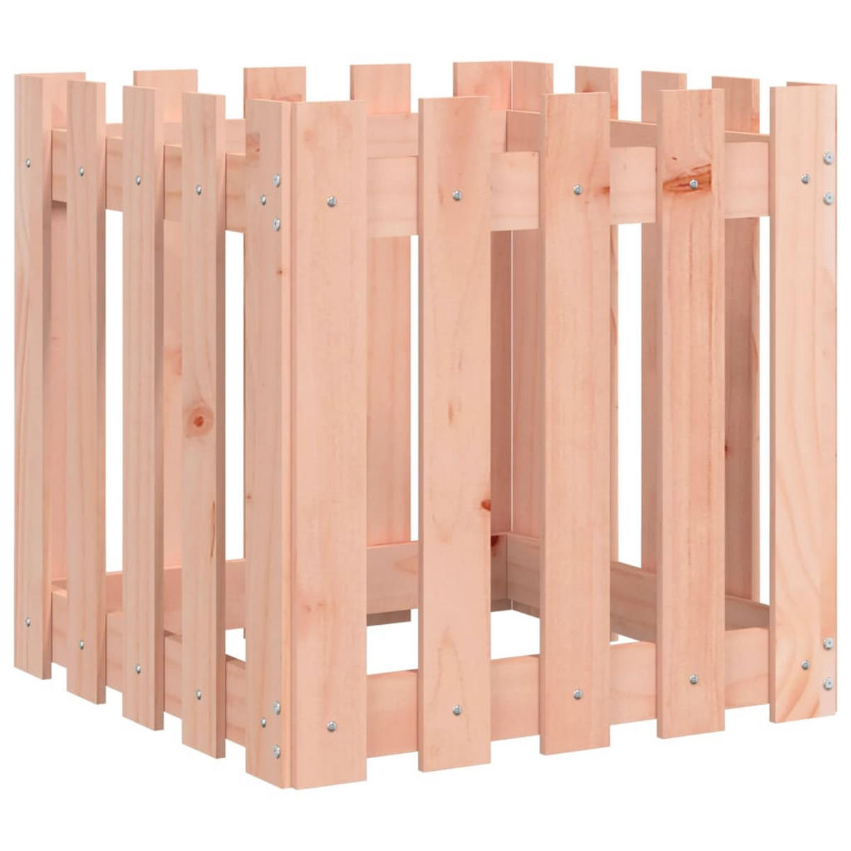 PFLANZKÜBEL Lattenzaun-Design 50x50x50 cm Massivholz Douglasie - Rotbraun, Holz (50/50/50cm)