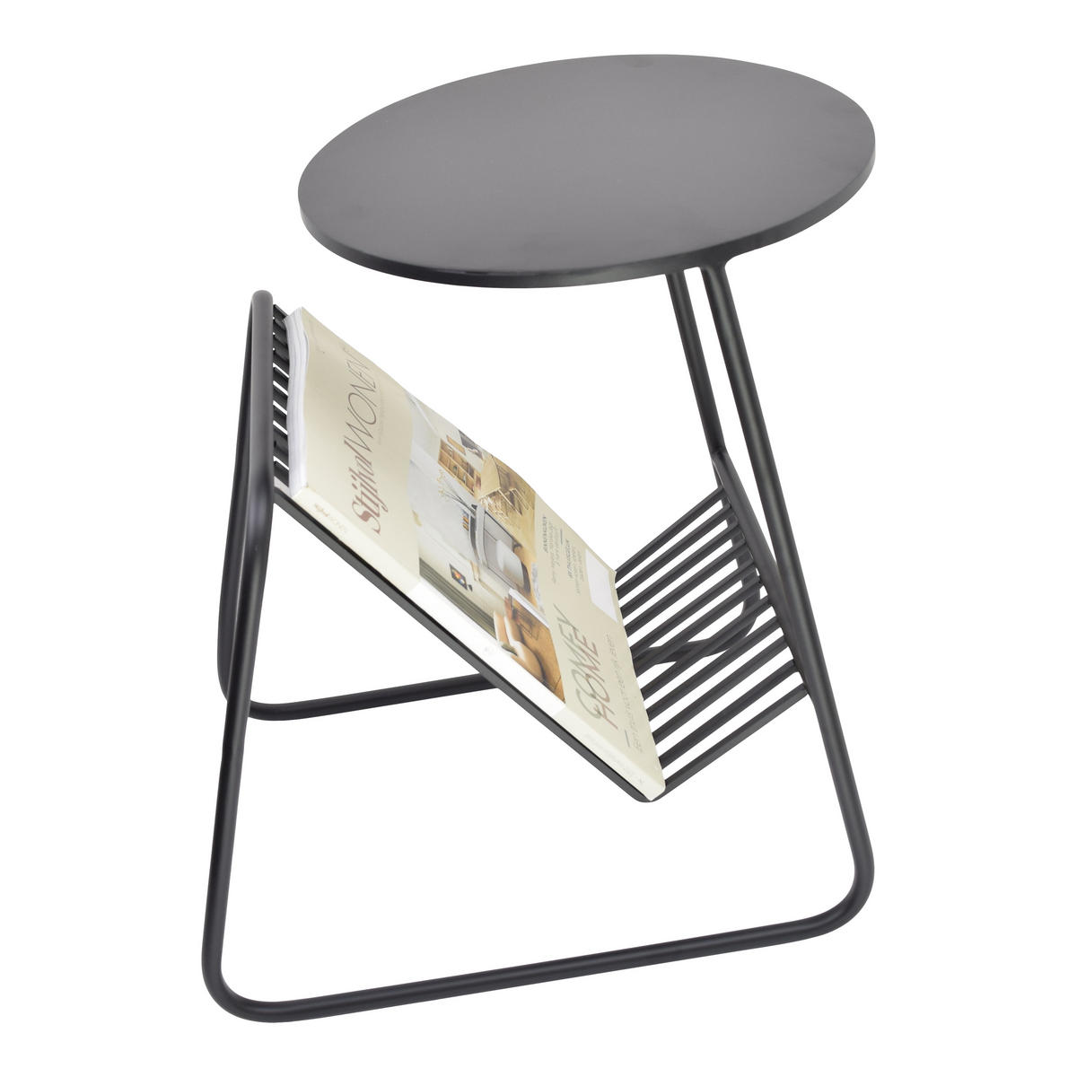 BEISTELLTISCH Pete Schwarz - Schwarz, Metall (40/32/45cm) - LOFT42