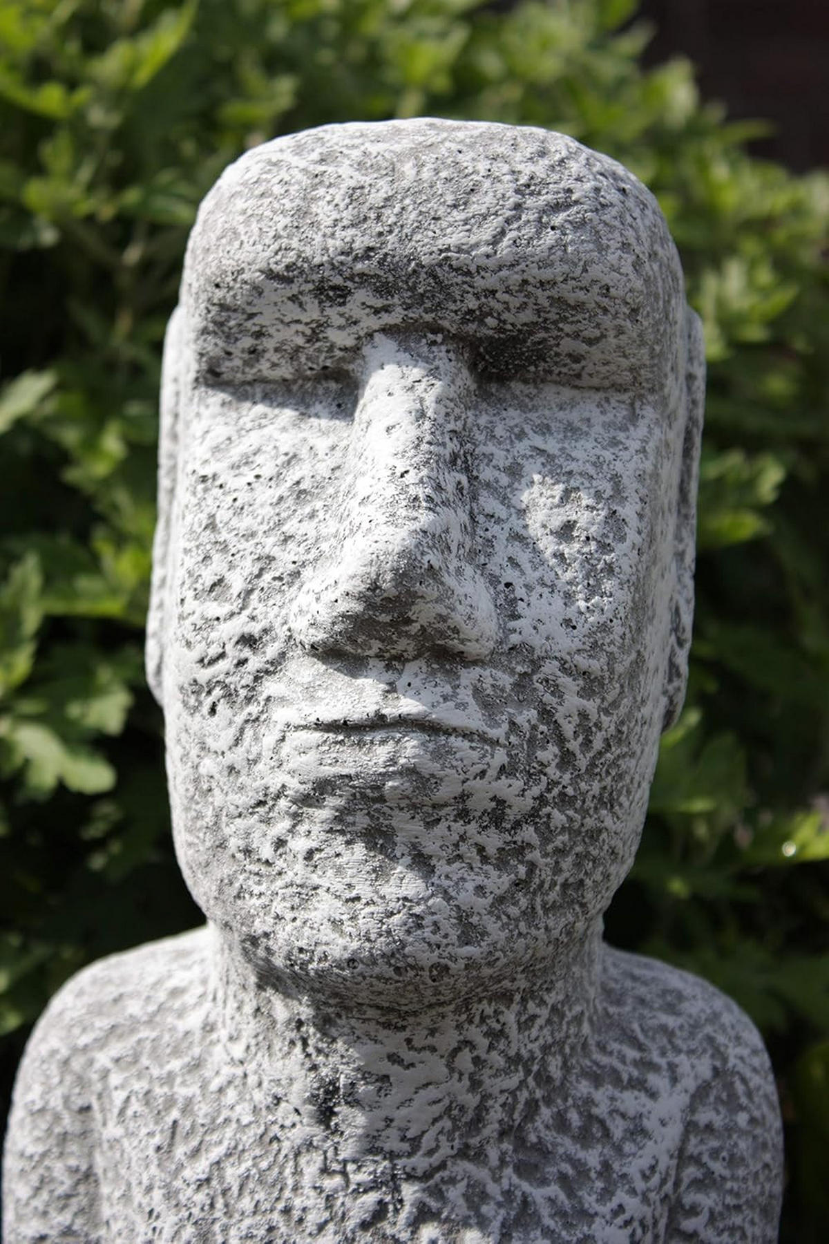 STEINFIGUR Osterinsel Statue frostfest massiver Steinguss - Grau, Stein (15/38/14cm) - stoneandstyle