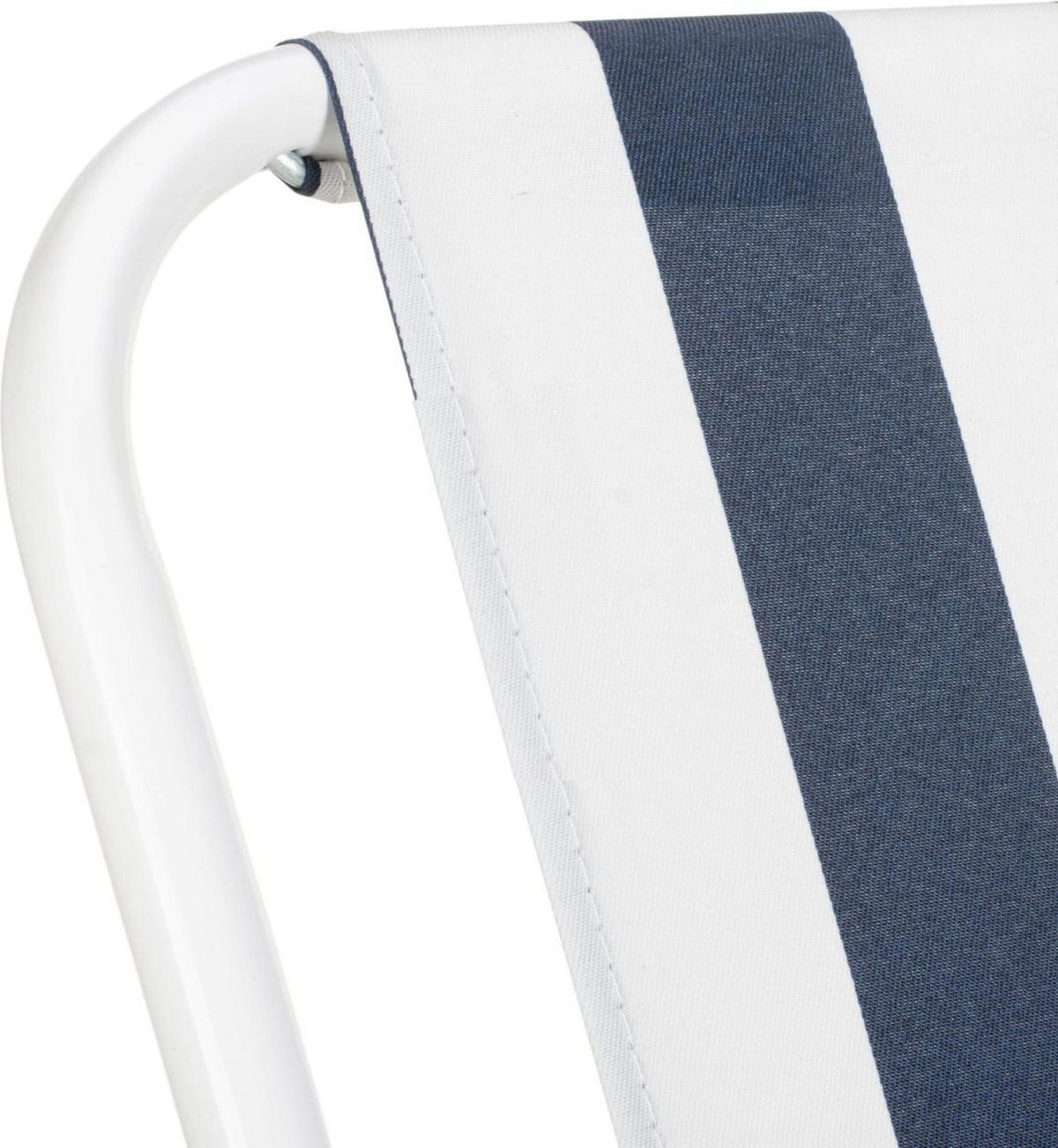 CAMPINGSTUHL bis 100 kg - Blau/Weiß, Textil/Metall (46/73/48cm) - Outtec