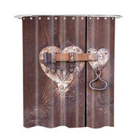 DUSCHVORHANG Türschloss 180 x 200 cm - Braun, Textil (180/200cm) - Sanilo