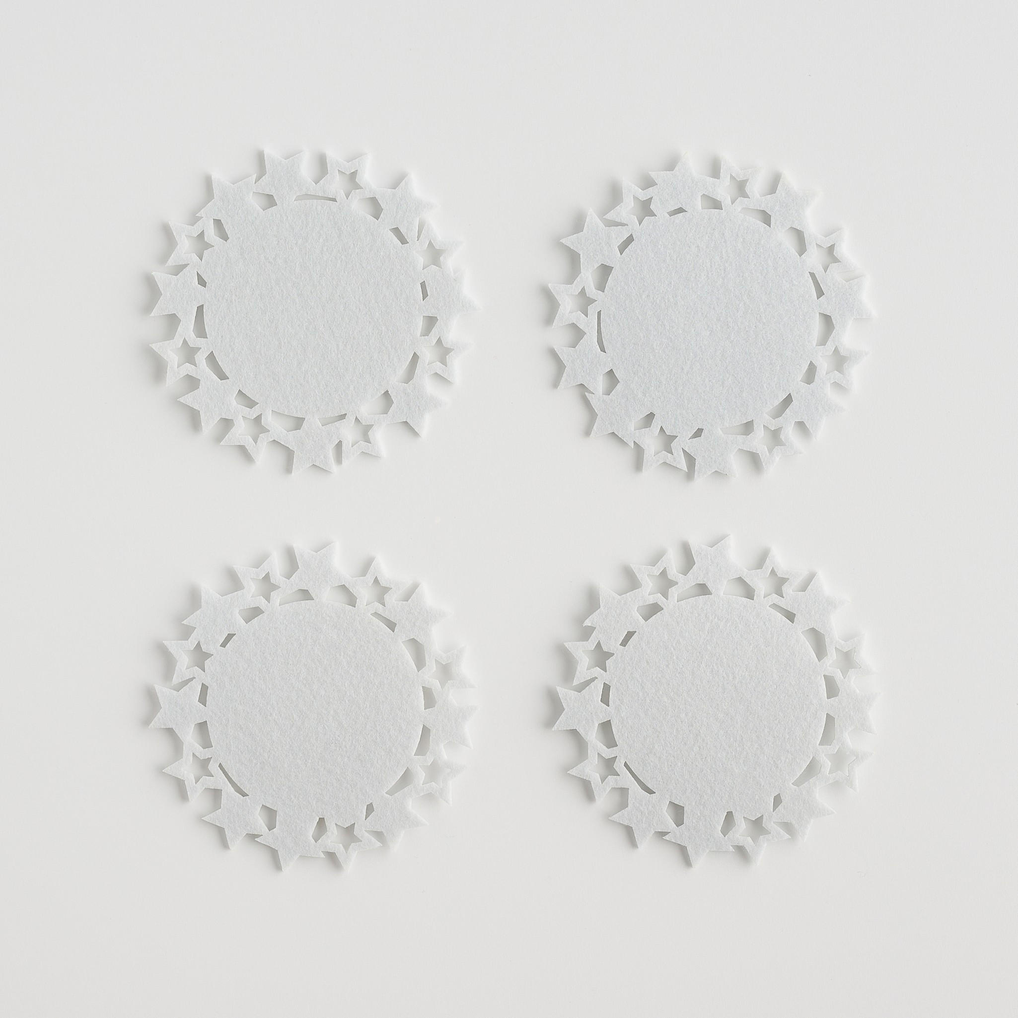 UNTERSETZER-SET Stille - Weiß, Textil (12.3/12.3cm) - home&you