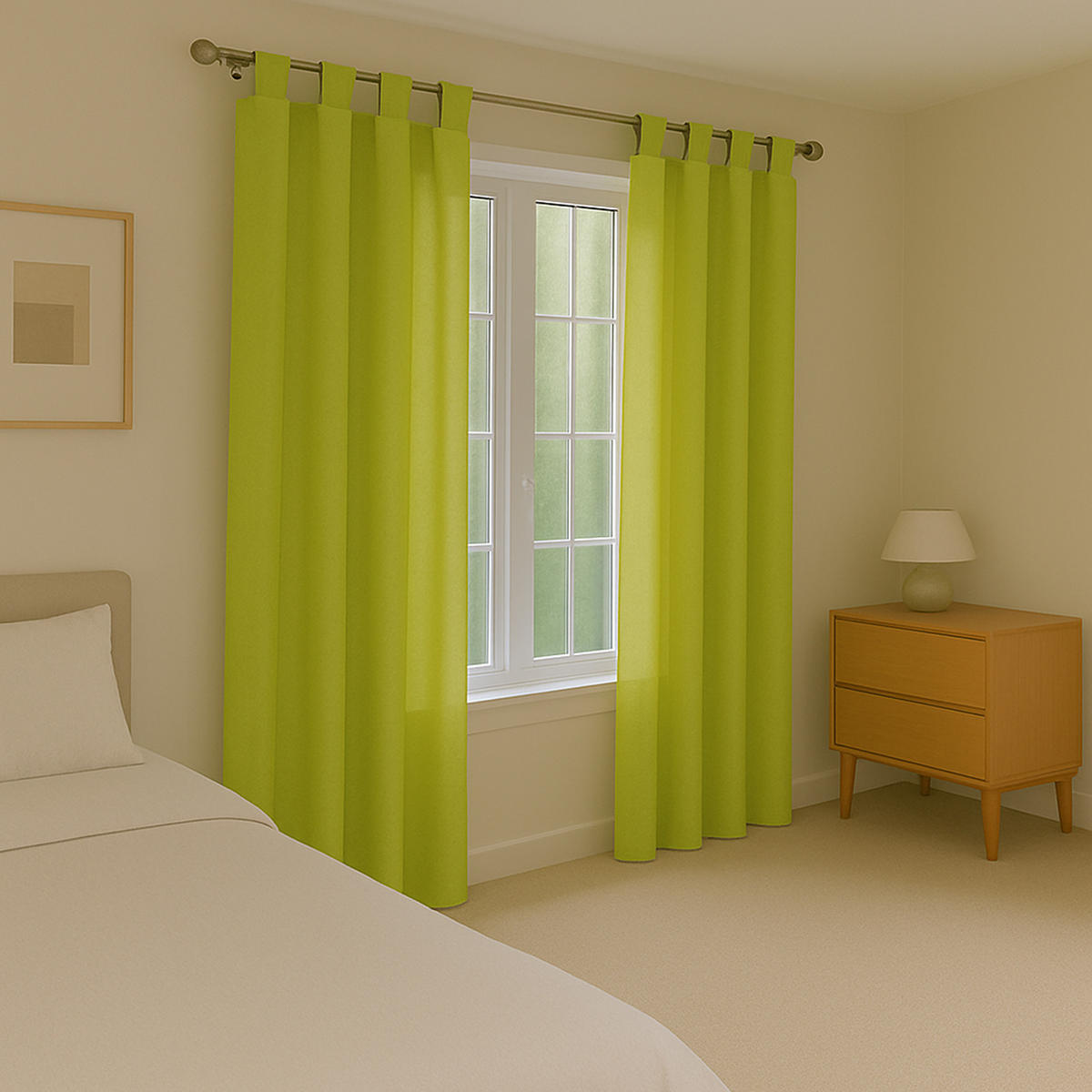 SCHLAUFENSCHAL blickdicht 140x245 cm Grün 2er-Pack - Grün, Textil (140/245cm)