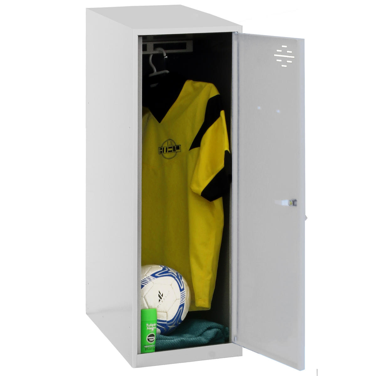 SCHLIESSFACHWÜRFEL Amego HxBxT 91,5x30x50 cm Ohne Standfüße Grau-Grau Spind - Grau, Metall (30/91.5/50cm) - PROREGAL