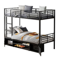 ETAGENBETT 90x200 cm Schrank schwarz - Schwarz, Metall (90/200cm) - Fortuna Lai