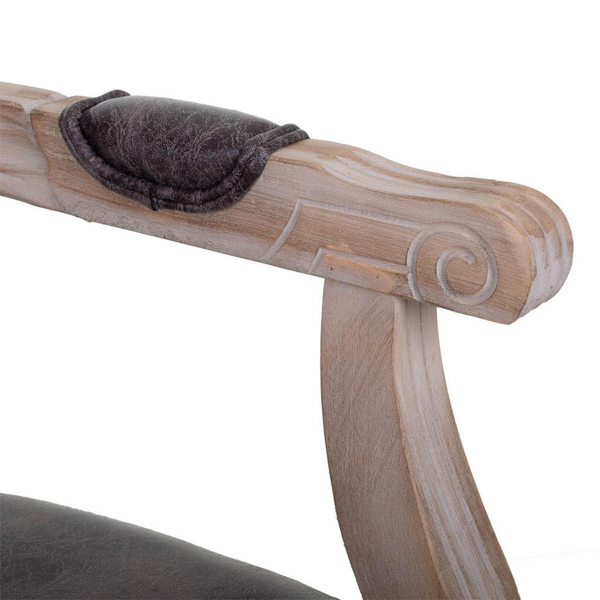 STUHL auz Holz gepolsterter braun 55x46x48/96 cm - Grau, Holz (55/96/46cm) - Wanderlust