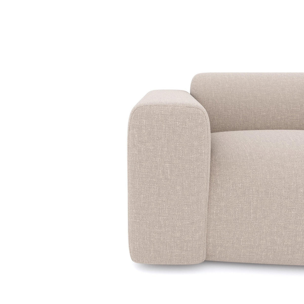 SESSEL Rastergewebe Beige 130cm - Beige, Textil (130/67/97cm) - Sia Home