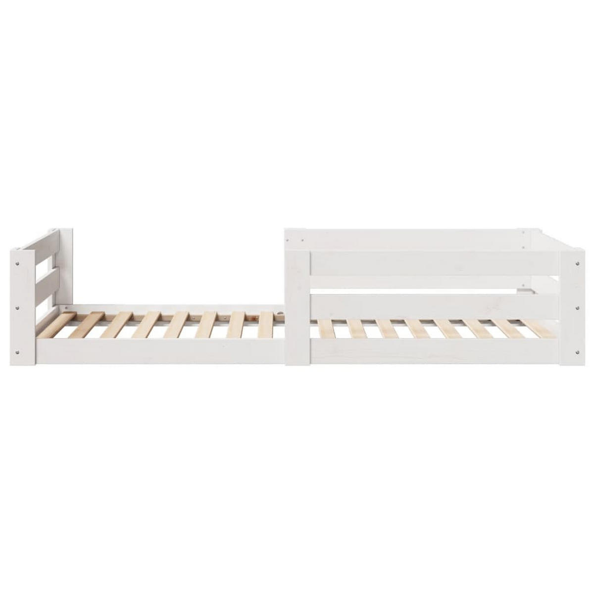 MASSIVHOLZBETT Ohne Matratze Weiss 80/200 Cm Kiefernholz - Weiß, Holz (80/200cm) - vidaXL