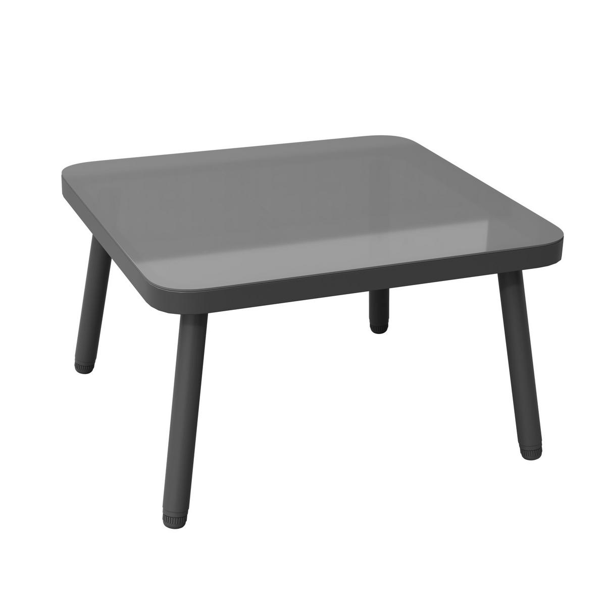 GARTENMÖBEL 120x60x72cm grau aus Eisen für 8 Personen - Grau, Metall - Modfu