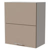 KLAPPHÄNGESCHRANK Brerra W8B/60-AV Weiß / RAL 1019 graubeige Matt 60 / 32,5 / 72cm - Graubraun/Weiß, Holz/Holzwerkstoff (60/72/32.5cm) - Feldmann-Wohnen