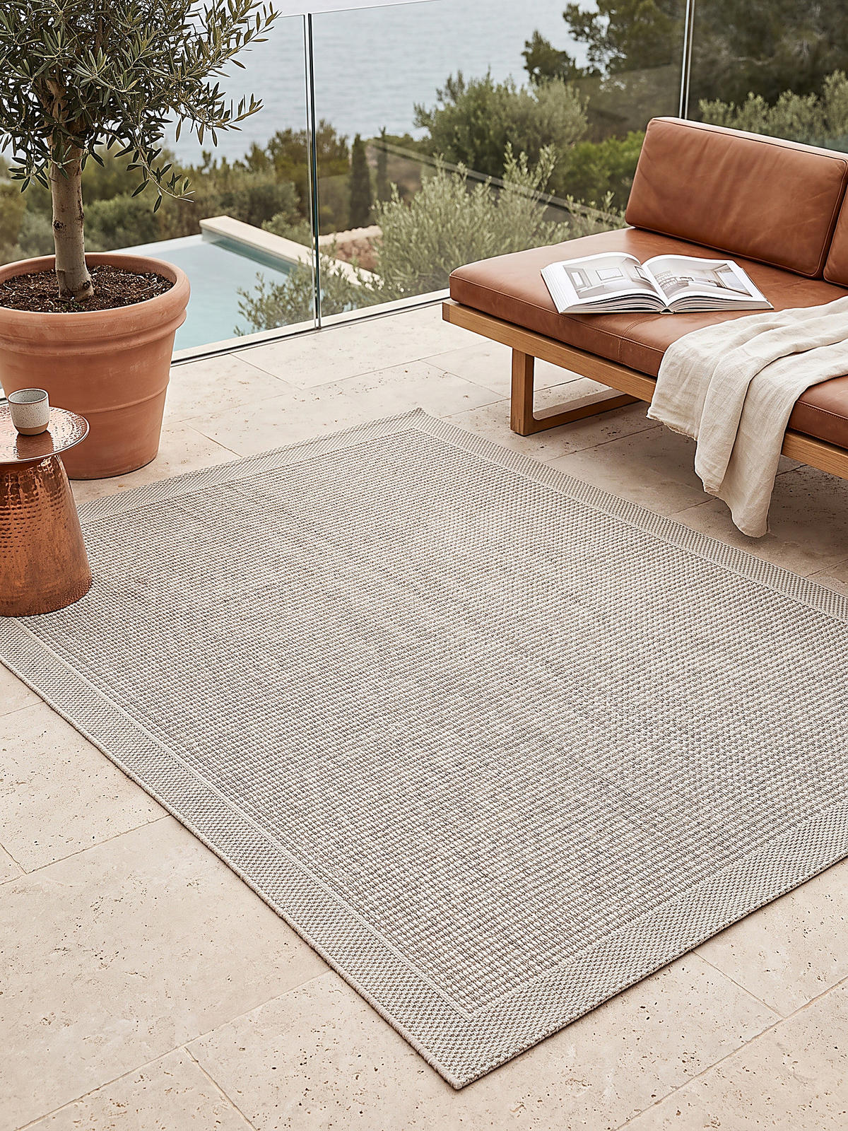 FLACHWEBTEPPICH Uni ESERA Polypropylen Beige 140 x 200 cm - Beige, Textil (140/200cm) - KADIMA DESIGN