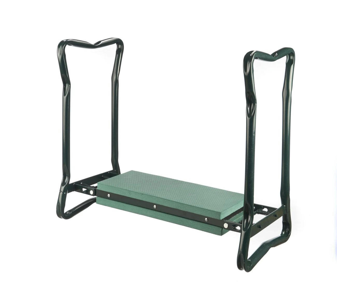 KNIEBANK 2-in-1, klappbar, bis 150 kg, mit Werkzeugtasche - Grün, Metall (28/49/59cm) - Westfalia