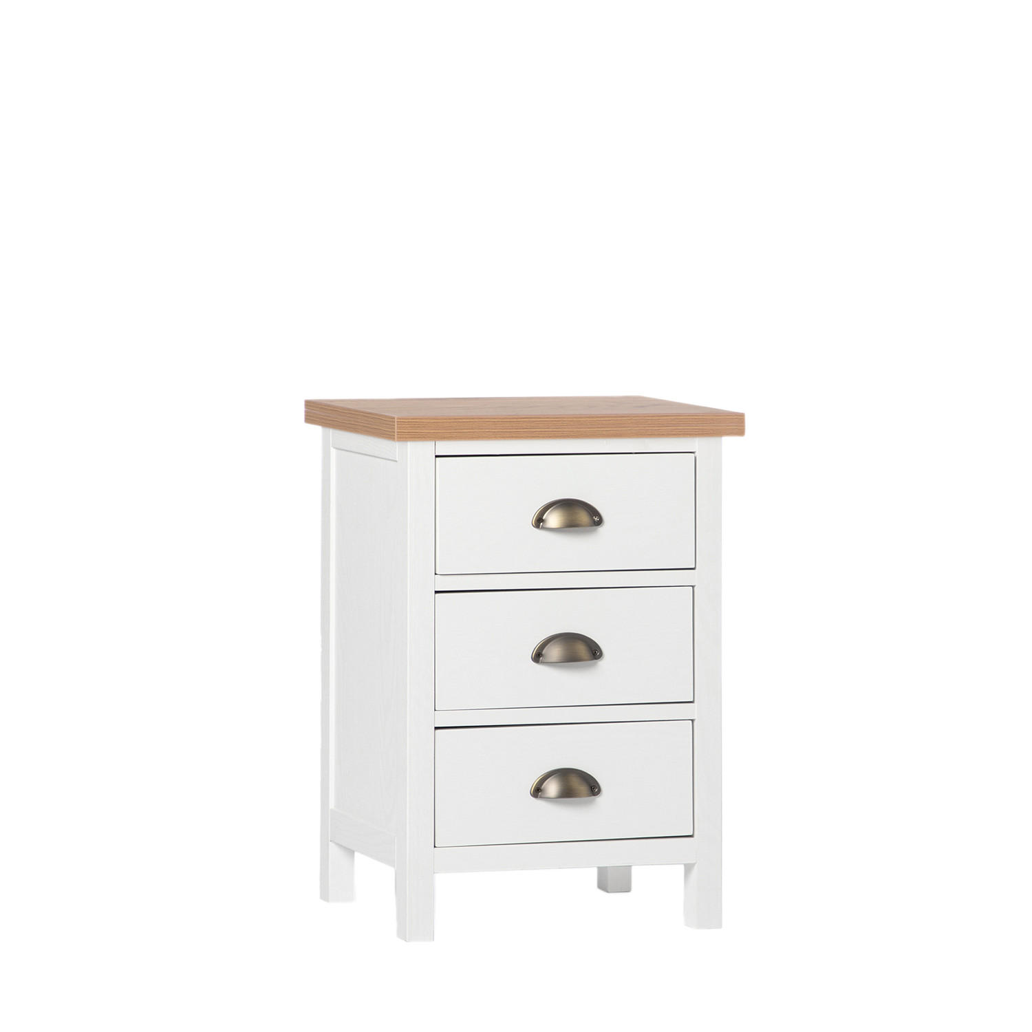 NACHTTISCH 3 SCHUBLADEN Marais Zweifarbig 40 cm x 63 cm - Multicolor, Holzwerkstoff (40/63/35cm) - Klast Home