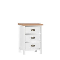 NACHTTISCH 3 SCHUBLADEN Marais Zweifarbig 40 cm x 63 cm - Multicolor, Holzwerkstoff (40/63/35cm) - Klast Home