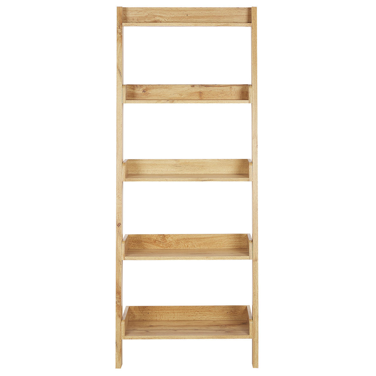 REGAL 5 Fächer Mobile Trio - Hellbraun, Holzwerkstoff (65/167/43cm) - Beliani