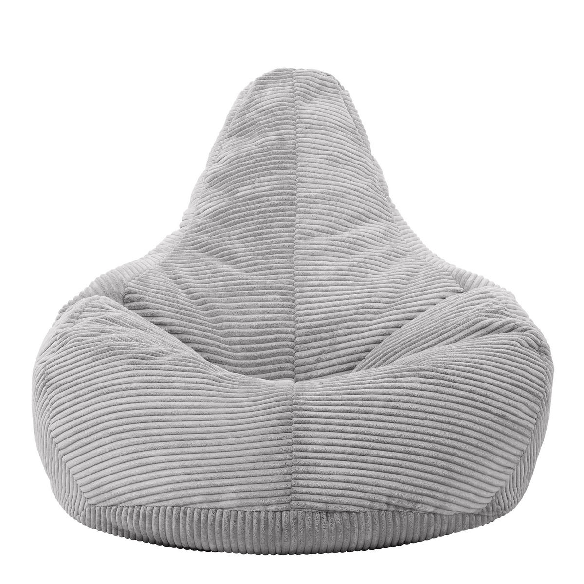 SITZSACK Sessel aus Cord 2-tlg. - Grau, Kunststoff (90/73/84cm) - icon