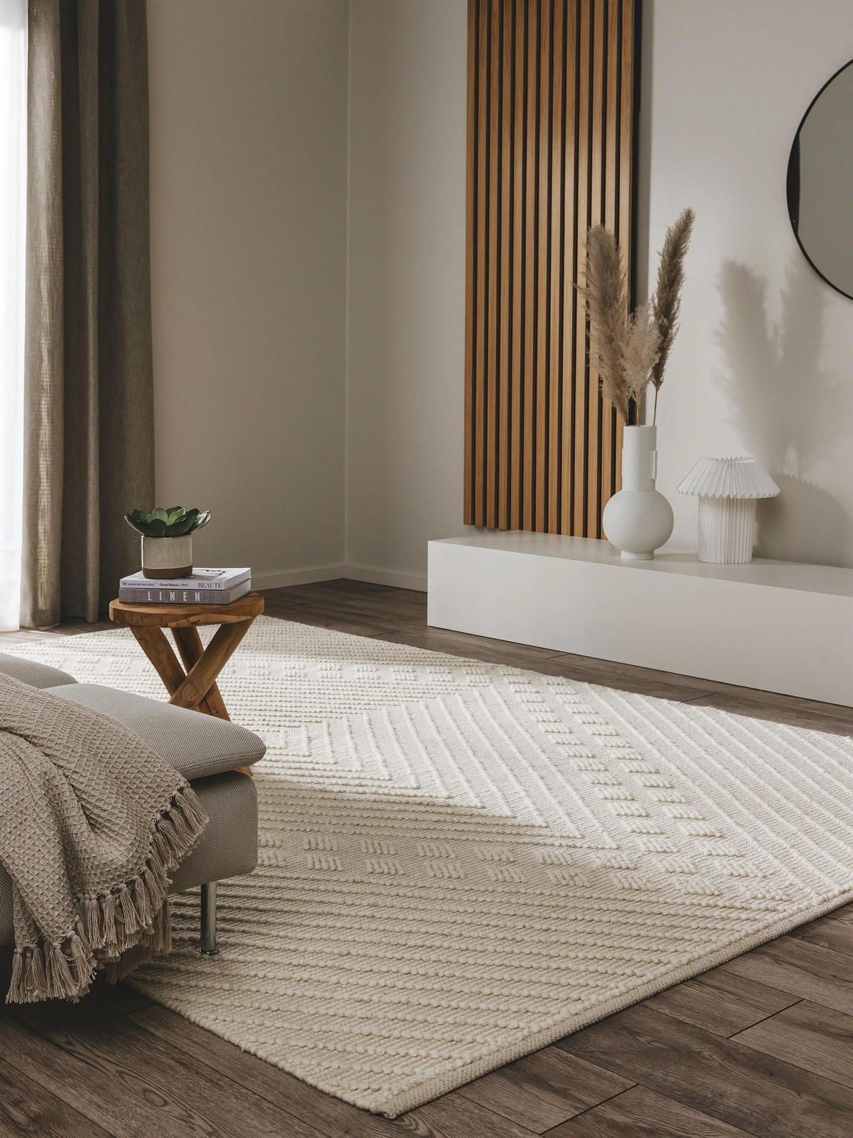 TEPPICH Jasper Cream 160x230 cm - Creme, Textil (160/230cm) - benuta Pure