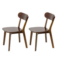 STUHL-SET 2 Stück Massivholz, DE-42428, Walnuss - Walnussfarben, Holz (40/78/49.5cm) - ComfortXL