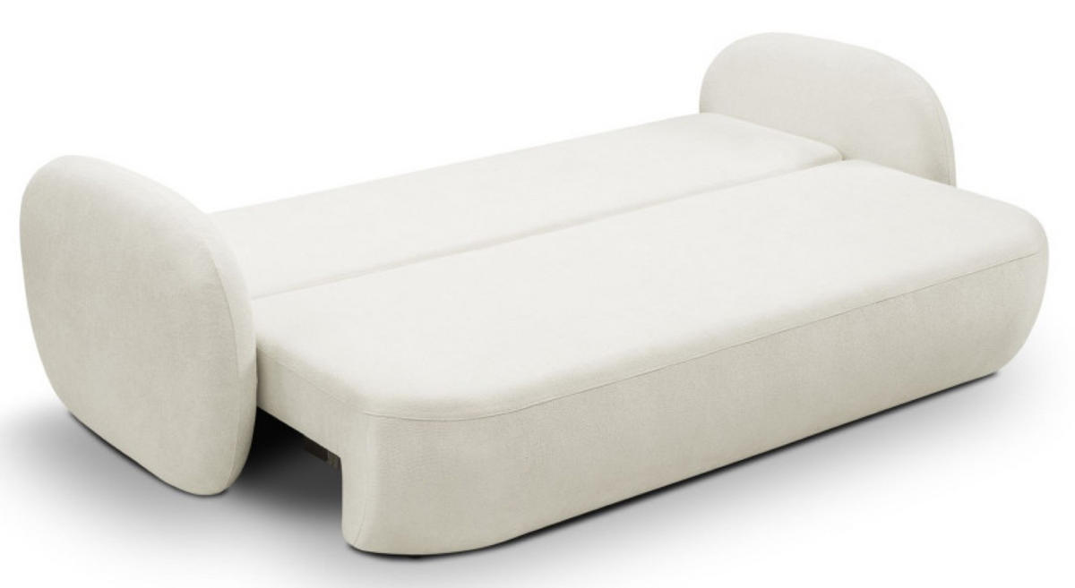 SITZSOFA 60-Cremé LIO Mit Schlaffunktion Stoff SICURO - Weiß, Textil (238/86.5/101cm) - Sepro Meble