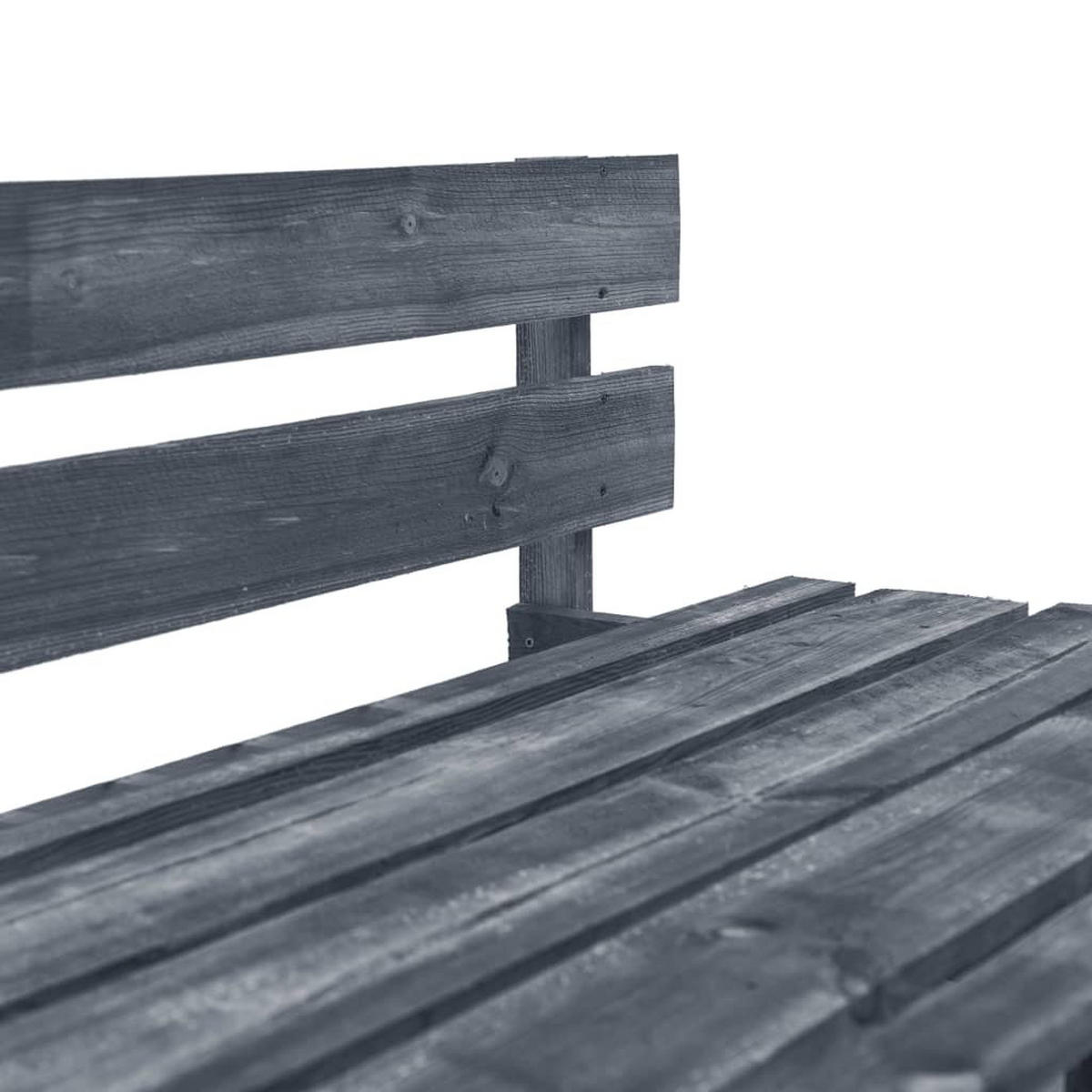 OUTDOOR-BANK Paletten Holz Grau - Grau, Holz (110/55/65cm) - furnicato