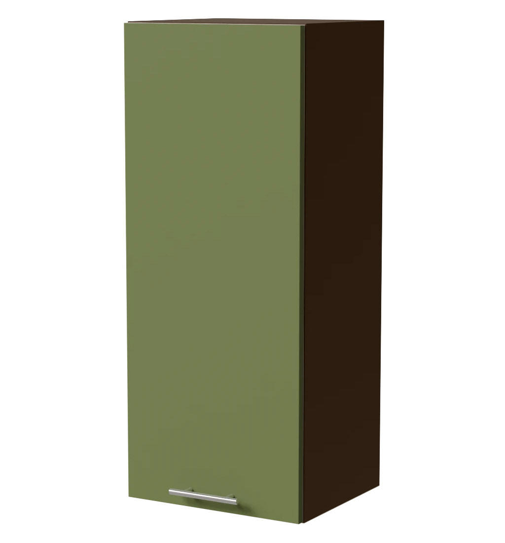 HÄNGESCHRANK Brerra W4/40 Lava / RAL 6025 farngrün Matt 40 / 32,5 / 96cm - Dunkelgrau/Grün, Holz/Holzwerkstoff (40/96/32.5cm) - Feldmann-Wohnen