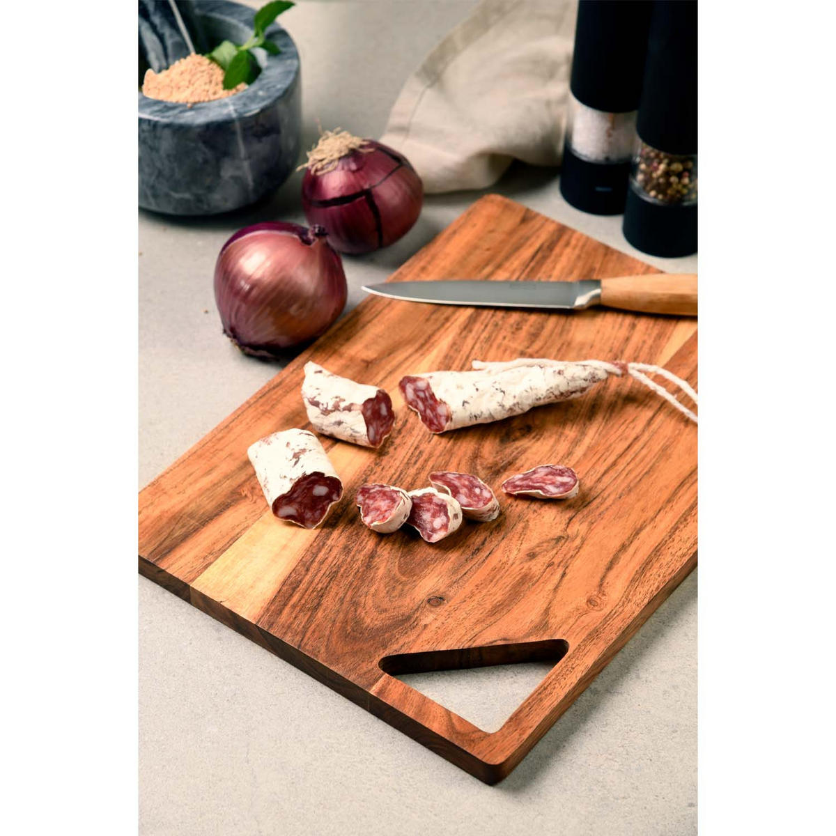 SCHNEIDEBRETT, 5 Stück, Akazie - 28 x 19cm - Naturfarben, Holz (19/28cm) - Kesper