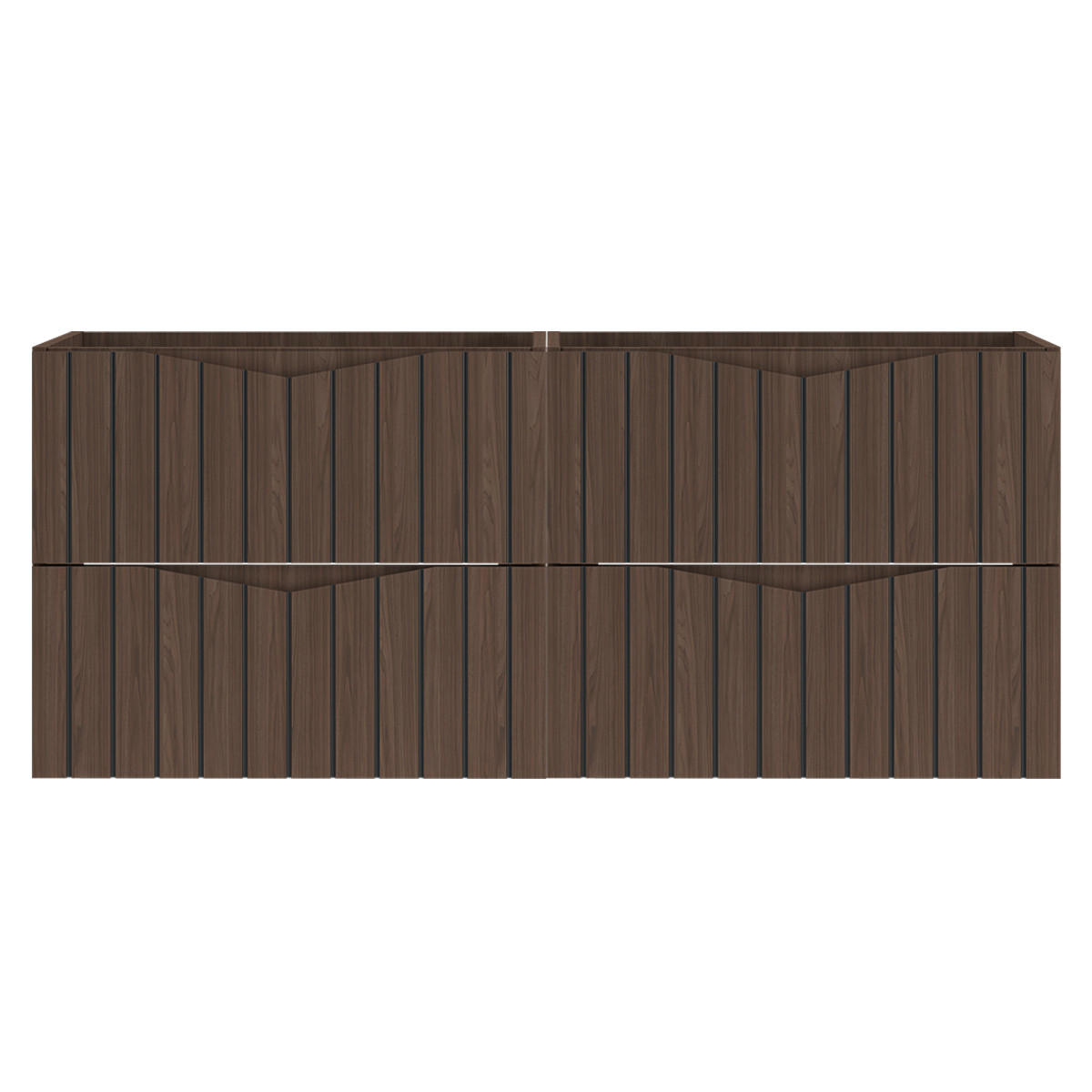 WASCHTISCHUNTERSCHRANK 120cm Siena Holz und Schwarz - Schwarz, Holzwerkstoff (120/50/45.8cm) - Petits-meubles