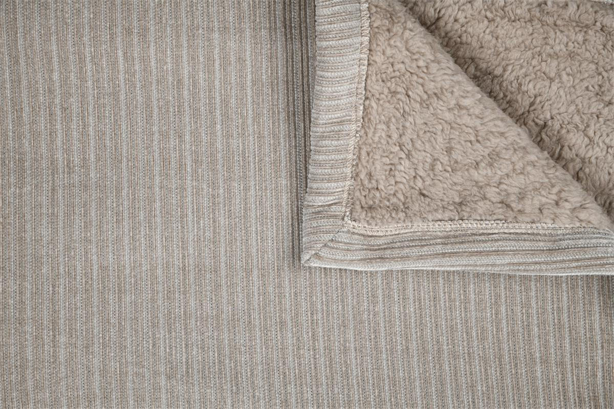 PLÜSCHDECKE Clayton 130/160 cm - Beige, Textil (160/130cm)