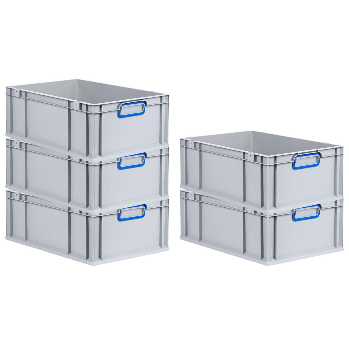 EUROBOX Nextgen Color 22x40x60cm 44 Liter Griffe Blau Geschlossen - Blau, Kunststoff (40/22/60cm) - PROREGAL