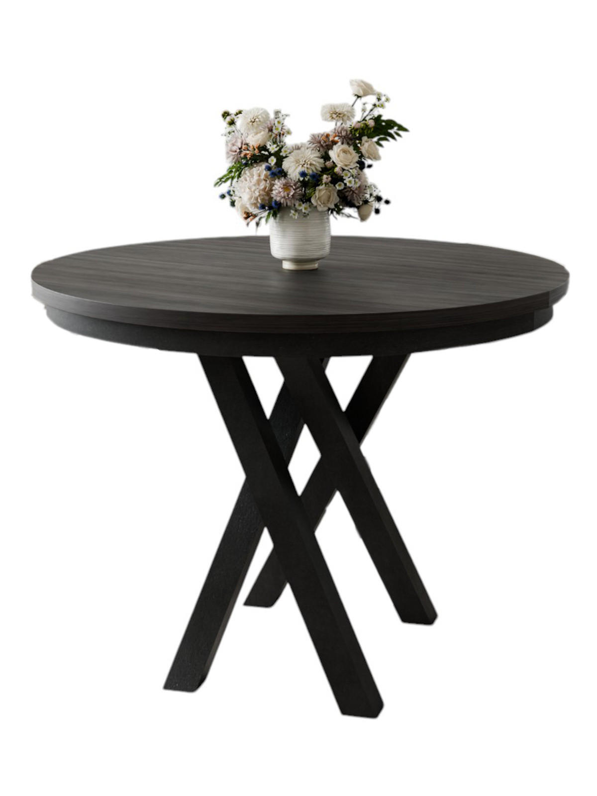 ESSTISCH rund DAST Schwarz Holz - Schwarz, Holzwerkstoff (100/100/77cm) - Compleo24