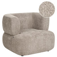 SESSEL Chenillegewebe Taupe Lohja - Taupe, Textil (92/73/88cm) - Beliani