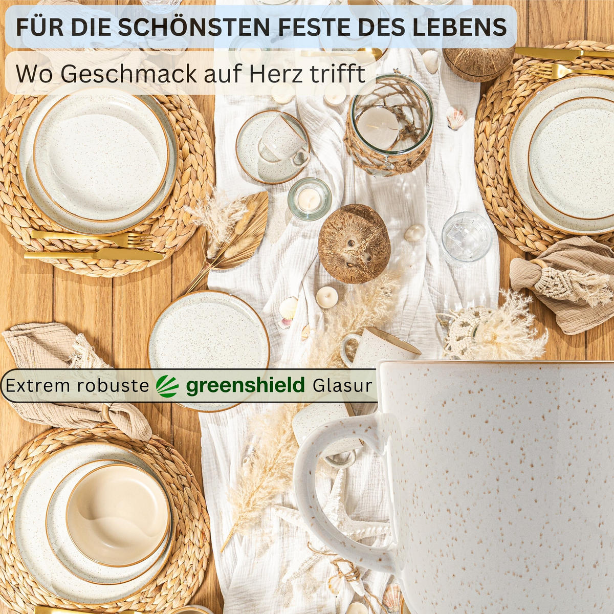KAFFEEBECHER SET RIO - 4 teilig aus Steingut - Multicolor, Keramik (0.43L) - Sänger