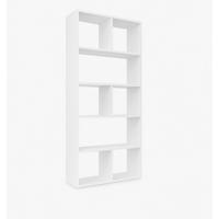 BÜCHERREGALE MOSAICO 75 / 198 / 34 cm Weiß - Weiß, Holzwerkstoff (75/198/34cm) - MASSENO