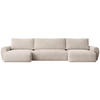 WOHNLANDSCHAFT mit Schlaffunktion Poss U beige - Beige, Textil (395/70/153cm) - Beautysofa