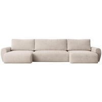 WOHNLANDSCHAFT mit Schlaffunktion Poss U beige - Beige, Textil (395/70/153cm) - Beautysofa